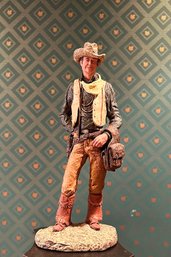 Monfort Original Western Sculpture From Boulder Signed And Dated 20' Tall #76