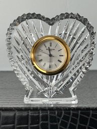 Waterford Crystal Heart Shaped Desk Clock #7