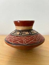 Polychrome Pueblo Pottery Vase Signed #10