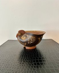 Lovely Small Pottery Bird Bowl #12