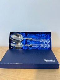 Waterford Crystal Salad Server Set In Box #19