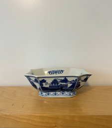 Vintage Chinese Blue And White Porcelain Bowl #23