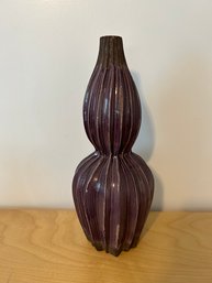 Purple Clay Glazed Pottery Vase 16'  #28