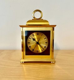 Rare Vintage Tiffany & Co Brass Swiss Made Carriage Clock (not Tested Needs Battery) #46