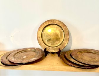 Vintage Brass Round Decorative Dishes #50