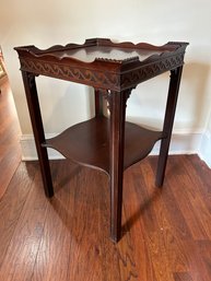 American Made Victorian Carved Mahogany Tea Table 28'H X 18'W   #160