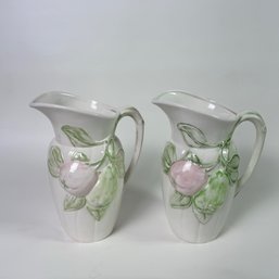 A Pair Of Beautiful Ceramic Pitchers #50