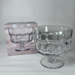 New In Box Artland Glass Trifle Bowl With Pearl Ridge Design #52