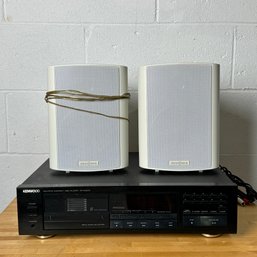 Kenwood DP-M4010 Compact Disc Player And A Pair Of Insignia 2-Way Outdoor Speaker NS-E2111  #120