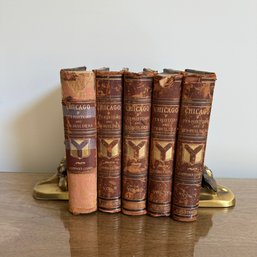 Collectible Antique Complete 5 Volume Set Chicago: Its History And Its Builders #130
