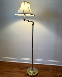 Vintage 58' Brass Swing Arm Floor Lamp  #174