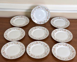 9 Paroutaud Limoges Porcelain Dinner Plates #179