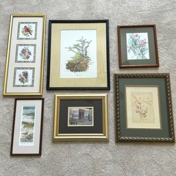 Beautiful Lot Of Matted And Framed Prints Includes Ludlow Thorston Watercolor Print Signed And Numbered #189