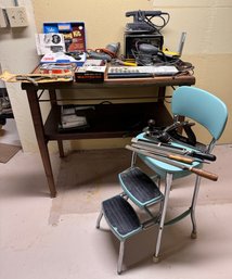 Large Lot Of Power Tools, Hand Tools And Vintage Folding Step Ladder  #200