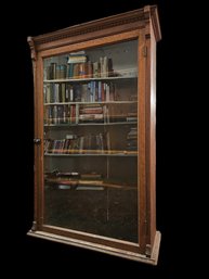 Antique Mahogany Glass Door Bookcase Cupboard #282