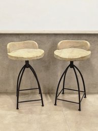 Pair Of Arteriors Home Henson Counter Stools #148