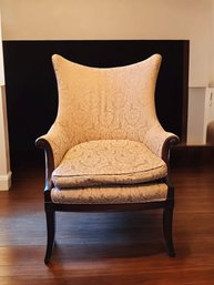 Antique Mahogany Carved Upholstered Armchair