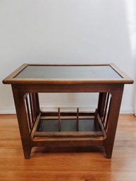 MCM Folding Danish Teak Record Stand Table