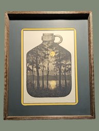 Jonathan Talbot Signed Etching Original With Document Of Authenticity Framed 21 X 16.5 X 2 #13