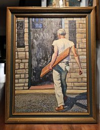 27 X 21 Vintage Painting Artist Signed And Framed #7