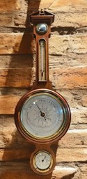 An Airguide Mahogany Barometer With A Thermometer 29' #60