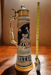 Huge Approx: 23 In Tall Authentic German Beer Stein #67