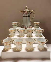 VIntage Hand Painted Nippon 11 Pc Coffee Set #89