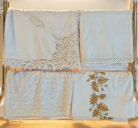 Lot Of 4 Vintage Tablecloths #106