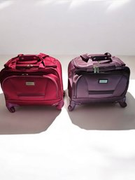 Lot Of Two Ellen Tracy Wheeled Luggage Travel Case Carry On Bags