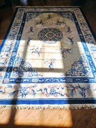 Asian Hand Knotted Aubusson Rug 8' X 12'