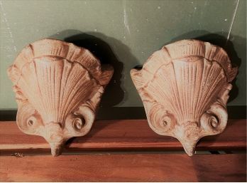 Pair Of Terracotta Wall Pockets 9 X 10