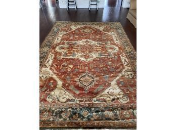 Gorgeous Hand Knotted Fine Indian Serapi Rug 14.5' X 9.95'