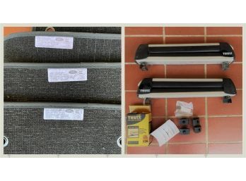 Land Rover Car Mats 3 Piece Carpet Set (Never Used) And Thule 2 Ski/Snowboard Rack