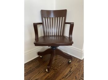 Antique SIKES Company PA Bankers Swivel Chair