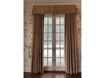 Bespoke Luxury Straight Curtains 2 Panel With Curtain Pelmet 113' Length 79' Wide