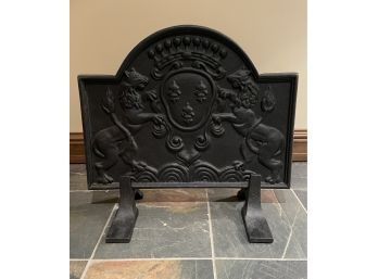 Cast Iron Coat Of Arms Fireback 19 X 25 (Never Used)