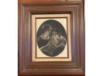 Vintage Lithophane Porcelain Etching  Wall Art James Sant A.R.A Pinxt . F Holl. Sculpt 16 X 18