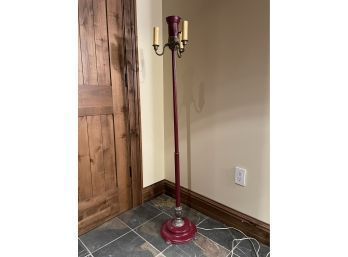 Vintage Art Deco 3 -light Torchiere Floor Lamp 55' High