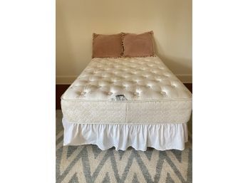 Box Spring And Mattress (Full Double) With 2 Decorative Pillows