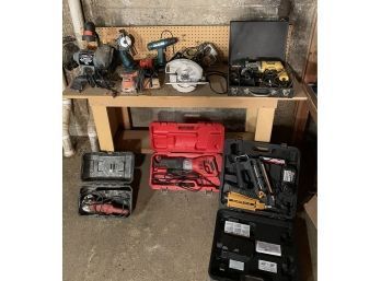 Lot Of Cordless And Power Cord Tools (Please Check Detailed Images)