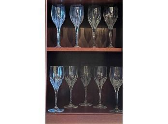 Set Of 9 Mikasa Crystal Flame D'Amore Wine Glasses