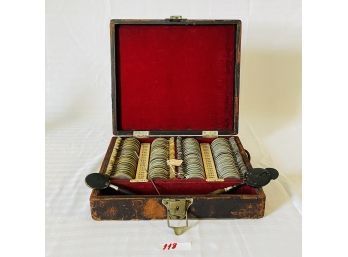 Antique 1900s Optical Set For Measuring The Sight With Original Case #118