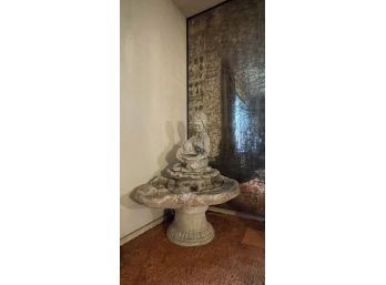 Antique Geisha Two Tier Garden Water Fountain Very Heavy  #1