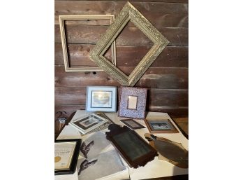 Lot Includes Antique Mirrors And Vintage Picture Frames