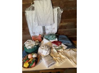 Lot Includes Tablecloths, Curtains, Napkins