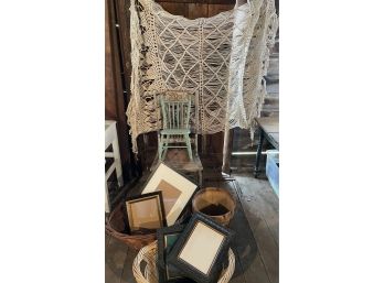 Misc. Lot Includes Baskets, Picture Frames Etc