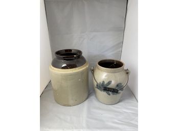 Lot Includes 2 Antique Crocks