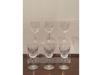 Waterford Lismore Crystal Wine Glasses/water Goblets Set Of 6 #11