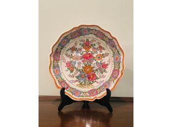 Large Vintage Decorative Hanging Floral Plate #17