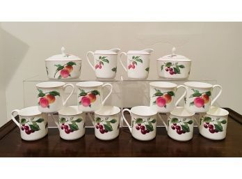 2 Setd Of Christopher Stuart Fruit Finale, Each Set Includes 5 Cups, Creamer & Sugar Bowl (never Used)   #20